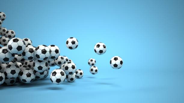 istock Classic Footballs Blue Background 1442482510