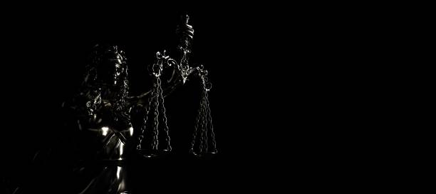 Lady Justice Darkness stock photo