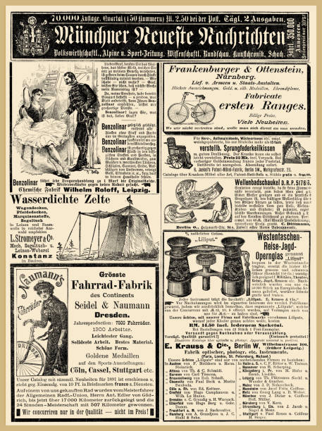 istock Vintage advertising page in German n.27 1442493957