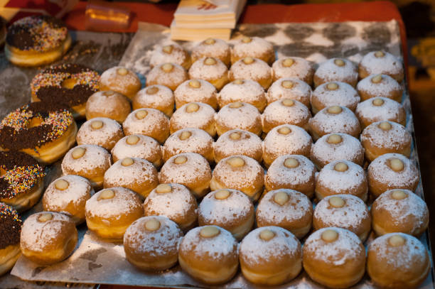 istock Decorative Israeli Hanukkah donuts 1442496486