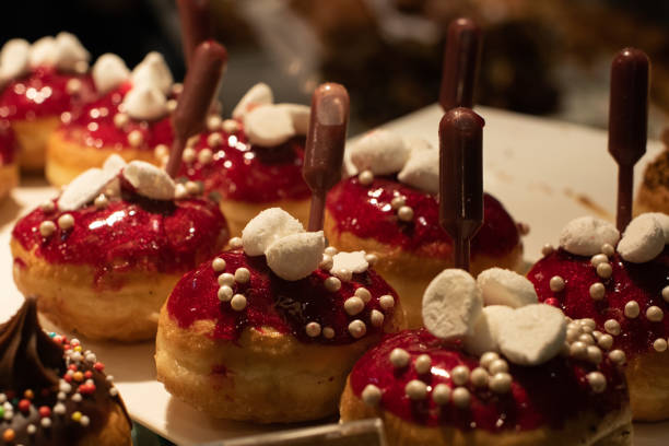 Decorative Israeli Hanukkah donuts