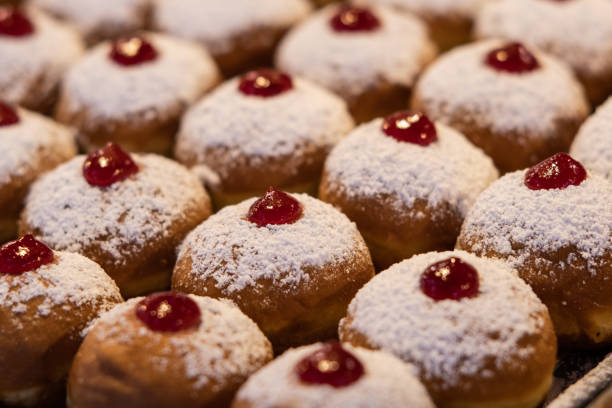 istock Decorative Israeli Hanukkah donuts 1442497376