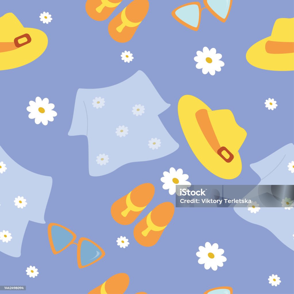 Summer Things Pattern Stock Illustration - Download Image Now ...