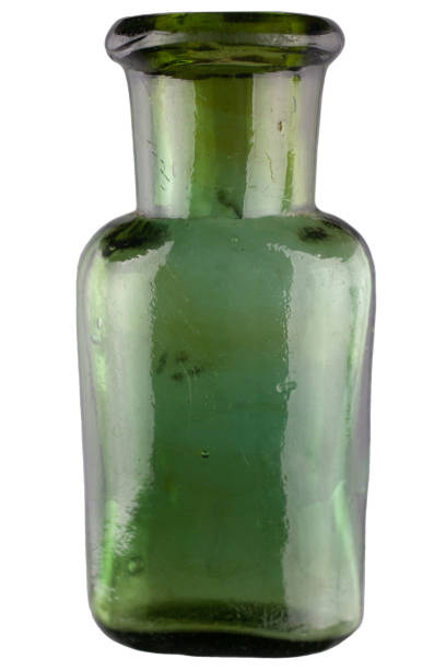 istock Retro vintage apothecary green glass bottle 1442499680