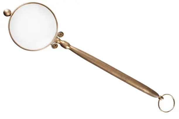 Photo of Retro vintage magnifying glass