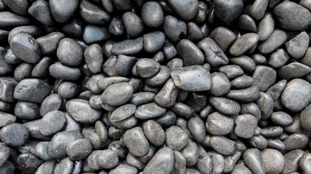 istock Black pebble stone stock photo 1442503414