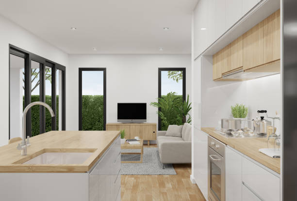 istock Kitchen and living room fully furnished. 1442506174