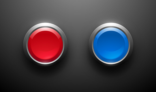 Red and blue buttons