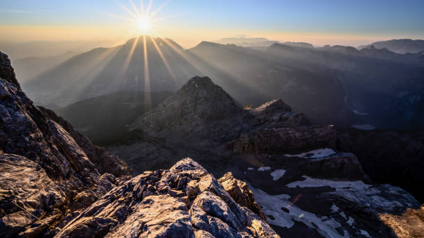 istock Wonderful panoramic impressions from the Watzmann crossing during summer time. Watzmannüberschreitung, Berchtesgaden, Bavaria, Germany. 1442510745