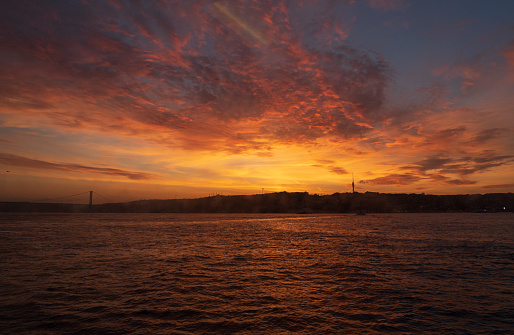 Sunrise in the morning at İstanbul