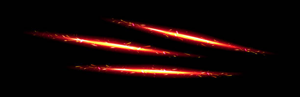 линии огня со световыми искрами, эффект крекера - long exposure light speed sparks stock illustrations