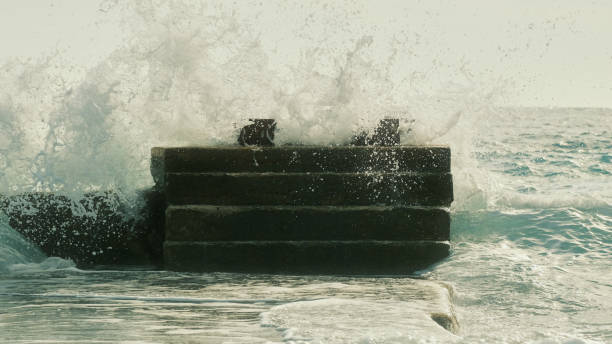 In a storm, the power of the water element is revealed. Wind, waves, sea foam. In such weather, it is better to watch the storm from the shore.