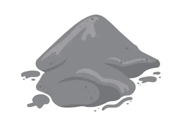 Vector illustration of Pile of cement Construction Industry. Vector illustration