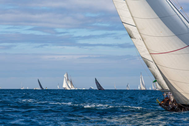 istock Sailboat racing during les Voiles de Saint-Tropez 1442542257