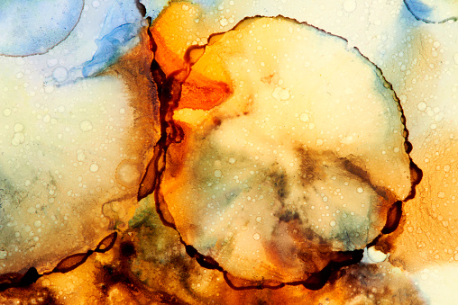 High-quality modern abstract painting rendered with alcohol ink and colorful abstract modern art painting background.