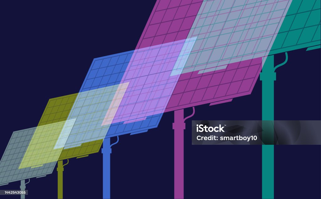 Solar Panel Overlap Solar Panels Stock Illustration - Download Image Now - Brochure ...