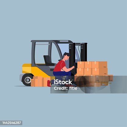 istock Delivery, warehouse, freight transportation company interior horizontal banners set,Warehouse and delivery workers 1442546287