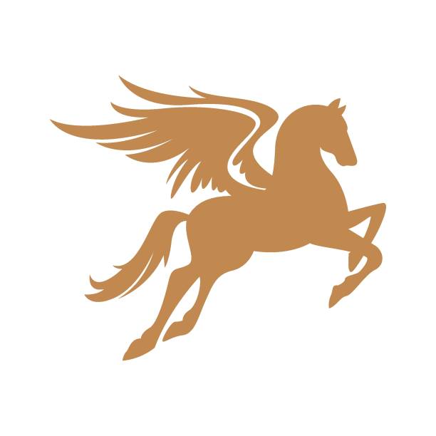 Pegasus logo icon design illustration Pegasus logo icon design illustration vector pegasus stock illustrations