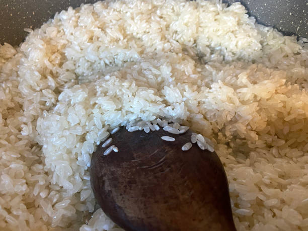 istock Rice in the cooking pan 1442555215