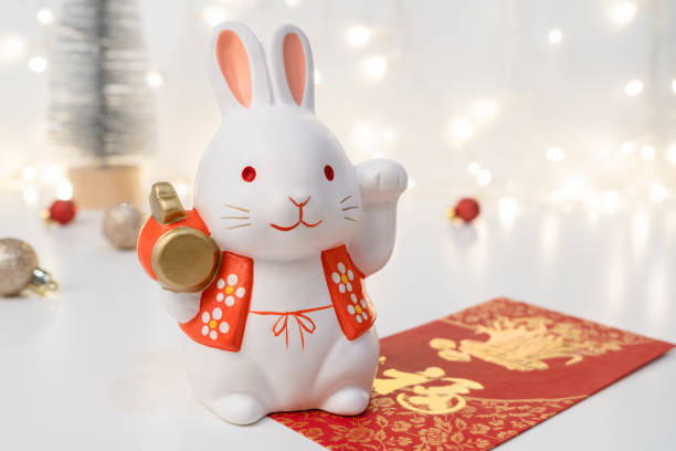 istock Greeting for Chinese Rabbit New Year 1442557162