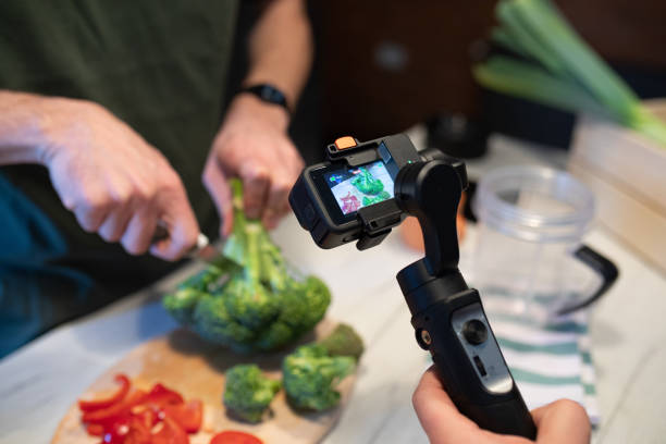 istock Making video of man preparing healthy meal 1442562123