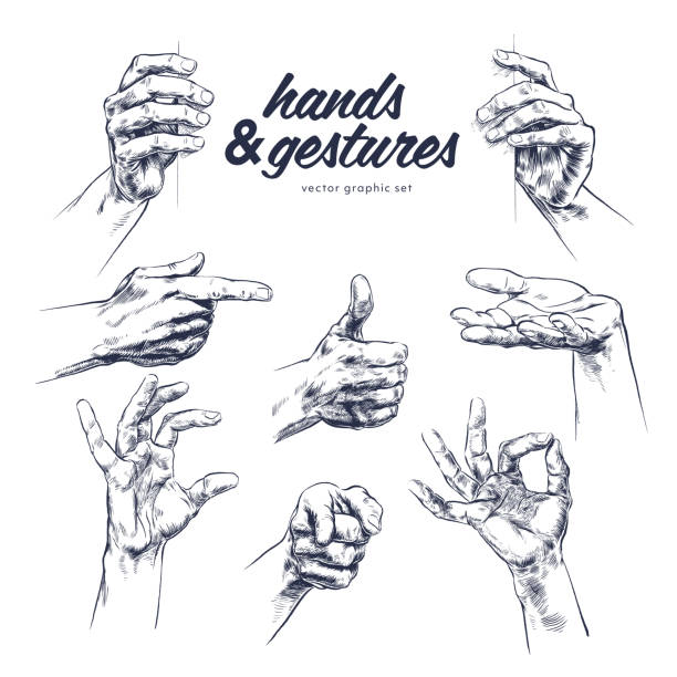 hands on weißes holzschnitt-grafikset - human hand reaching human arm gripping stock-grafiken, -clipart, -cartoons und -symbole