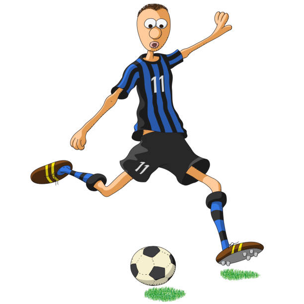 Milan Inter Football Club Milan International Football Club calciatore stock illustrations