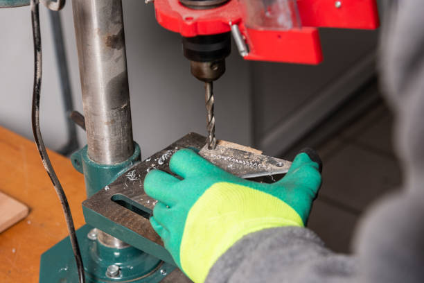 istock Working on vertical drilling machines in the industrial plant 1442567340