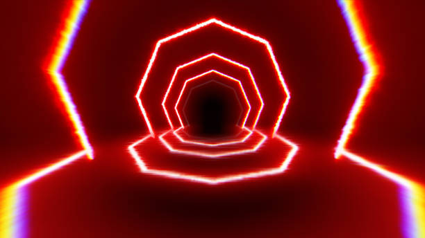 istock Tunnel Hexagon Hardcore Burning Energize 1442568466