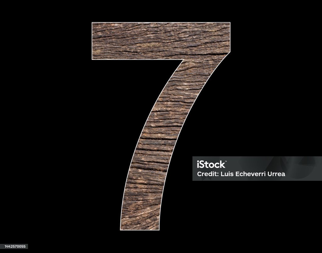Tree Number 7 Number 7 Rustic Tree Cortex Background Stock Photo - Download Image Now ...