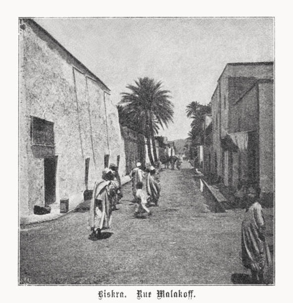 istock Historical view of Biskra, Algeria, halftone print, published in 1899 1442574626