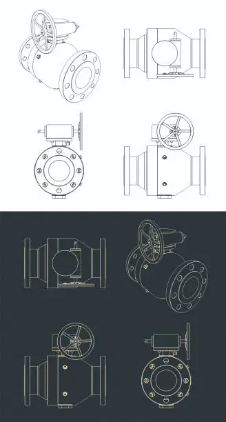 Vector illustration of Ball valve valve