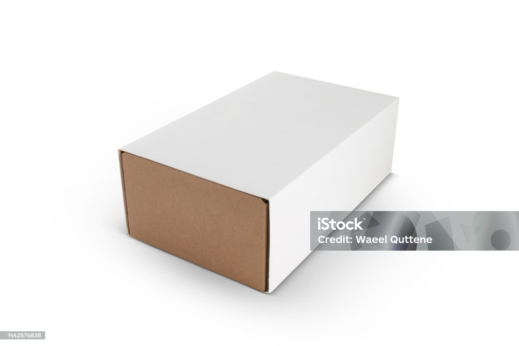 Rectangular Cardboard Containers Cardboard Rectangular Packaging Box Isolated On White Background Stock ...