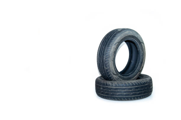 istock Summer tires on a passenger car on a white background 1442587246