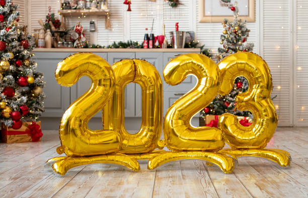 istock inflatable golden numbers 2023, new year concept 1442587530