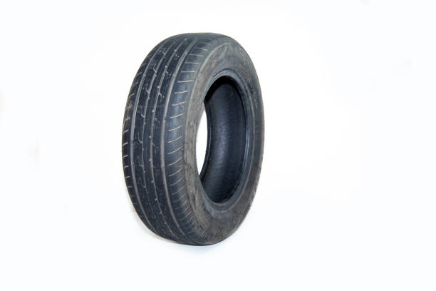 istock Car tire isolated on white background. 1442588457