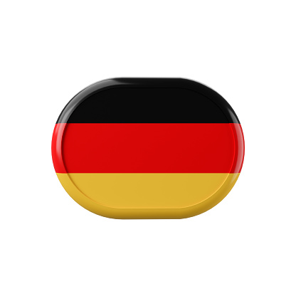 German flag 3d illustration. Flag of Germany. 3D Germany flag symbol. Deutsch flag 3d illustration.