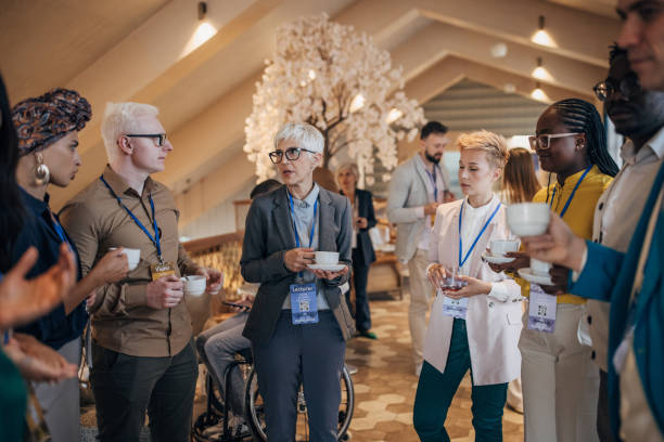 istock Business people at convention center 1442590752