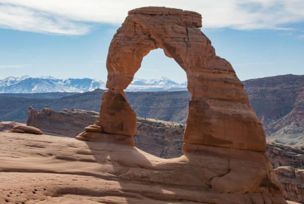 istock Delicate Arch framing the snowcapped La Sal Mountains 1442592072