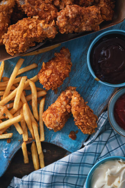 istock Crispy Fried Chicken with French Fries 1442595694