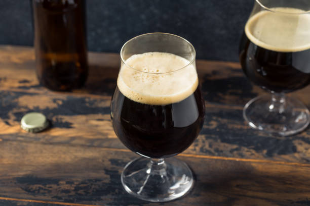 Boozy Cold Craft Porter Stout Beer stock photo