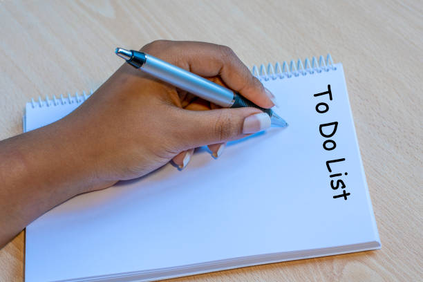 Light blue coloured adhesive note left blank for your own message