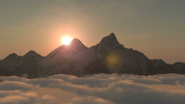 Mt Everest or Chomolungma at sunrise