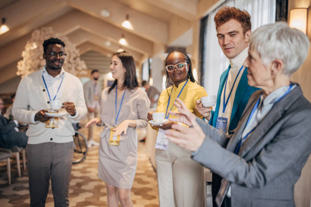 istock Business people at convention center 1442608484