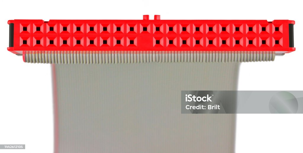 Computer Ribbon Plug Connector Ide Connector Plug In Red Flat Grey Ribbon Interface Cable For Pc ...