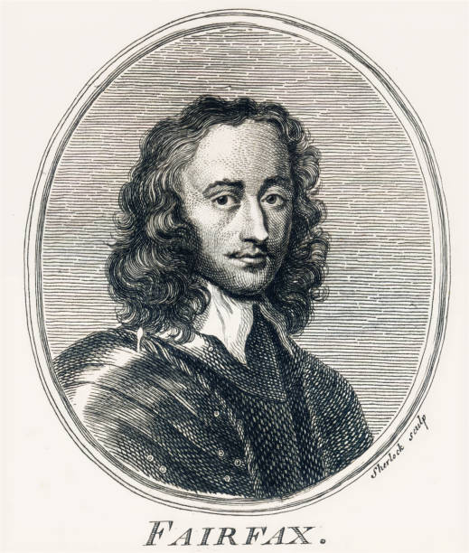 istock Sir Thomas Fairfax portrait 18th century illustration 1442612784