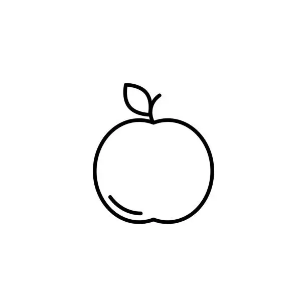 Vector illustration of Apple icon vector. Apple fruit symbol illustration. Flat design style on white background. eps 10