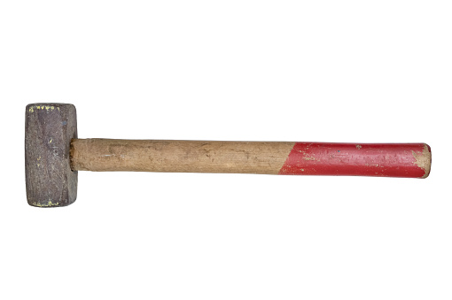 Brand new hammer isolated on white background - great for showing work, construction, tools, etc.