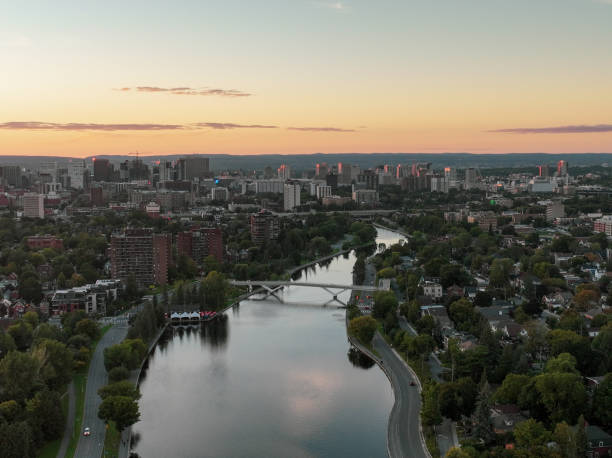 istock Sunrise over Rideau River，Ottawa Canada 1442617036