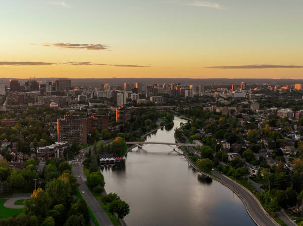 istock Sunrise over Rideau River，Ottawa Canada 1442617077